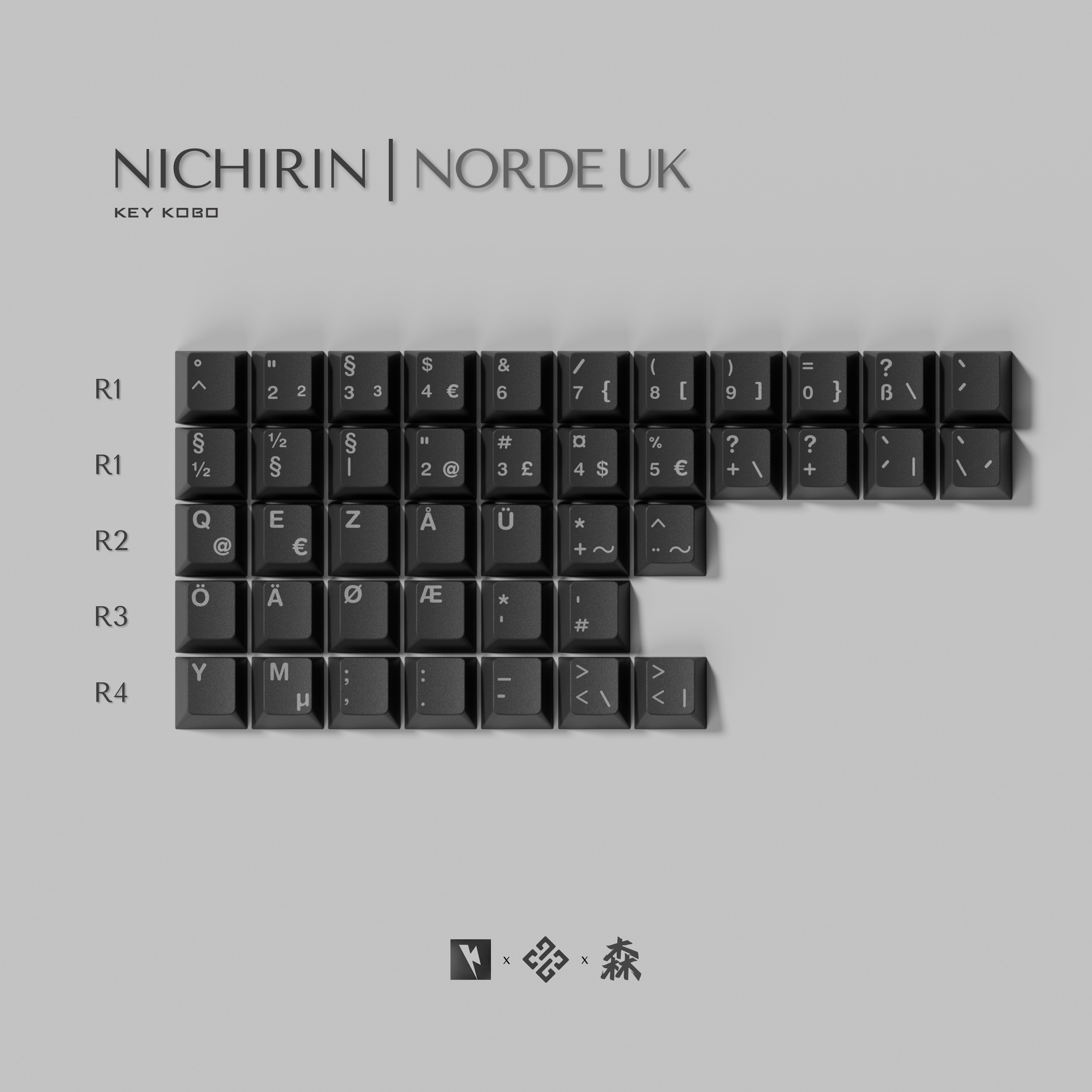 KEYKOBO NICHIRIN ABS TRIPLE-SHOT KEYCAP SET INSTOCK – UniKeys