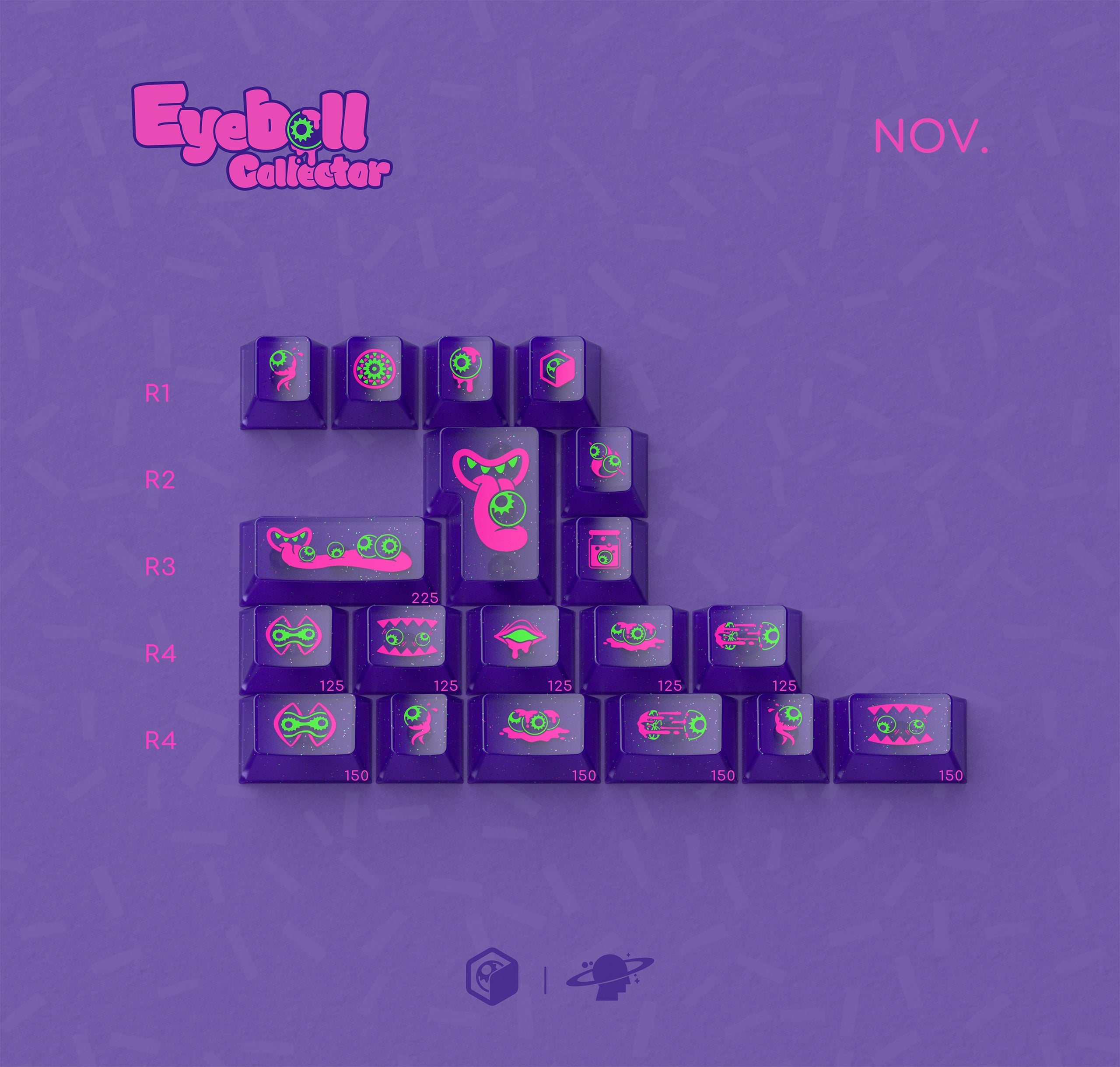MW Eyeball Collector ABS Keycap Set (Instock) – UniKeys