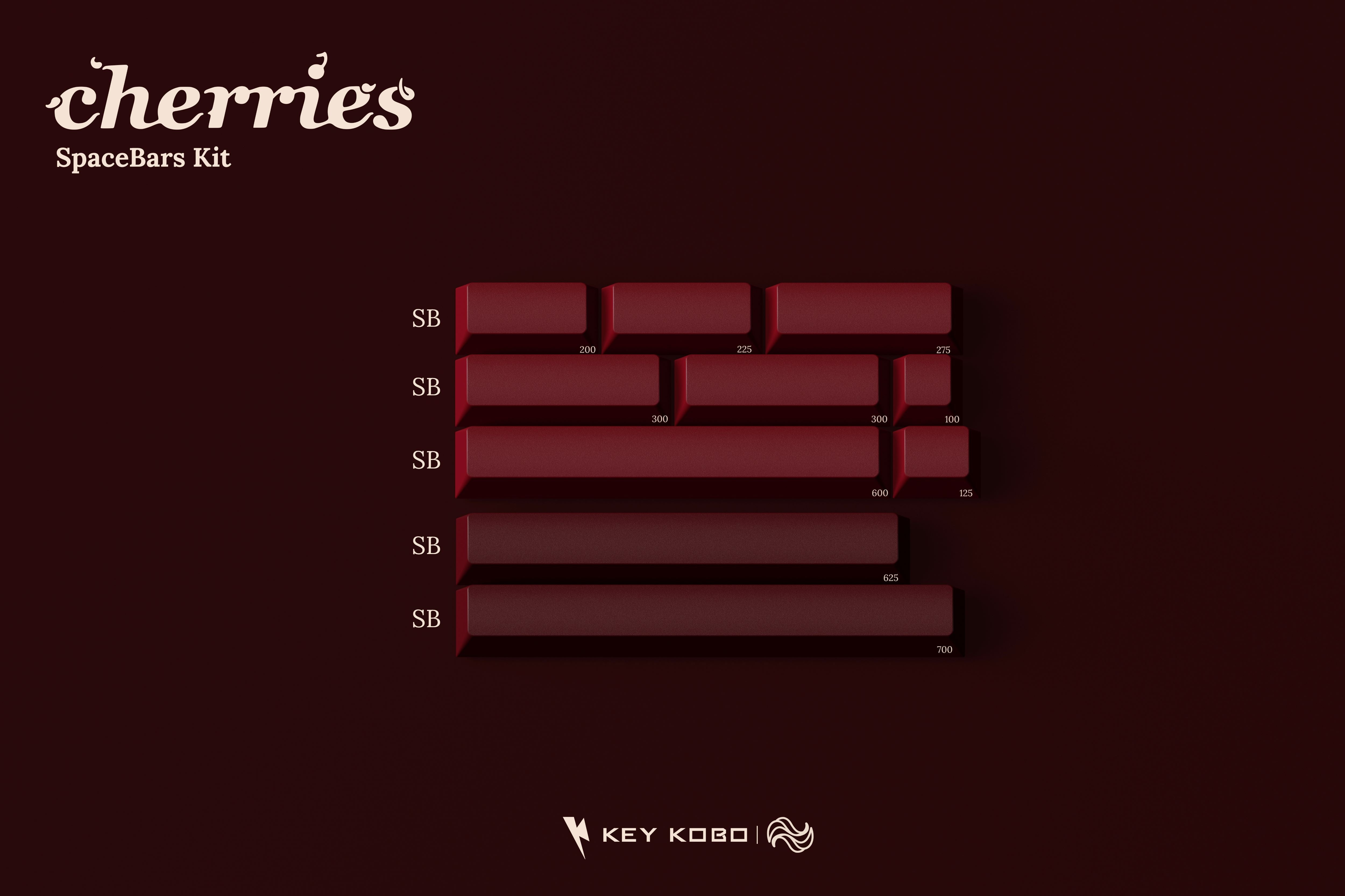 KEYKOBO CHERRIES ABS Double-Shot Keycap Set: Premium Cherry