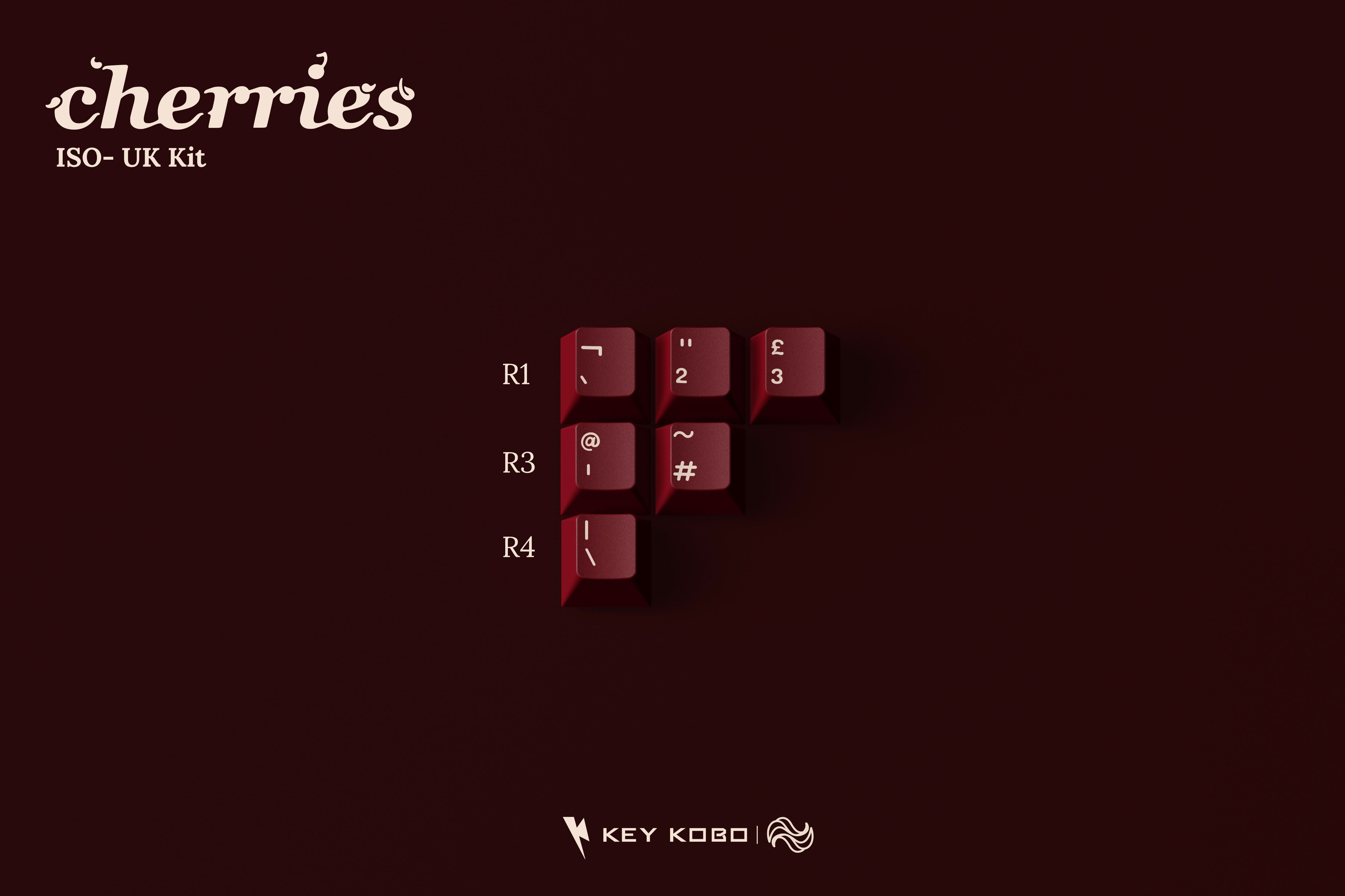 KEYKOBO CHERRIES ABS DOUBLE-SHOT KEYCAP SET