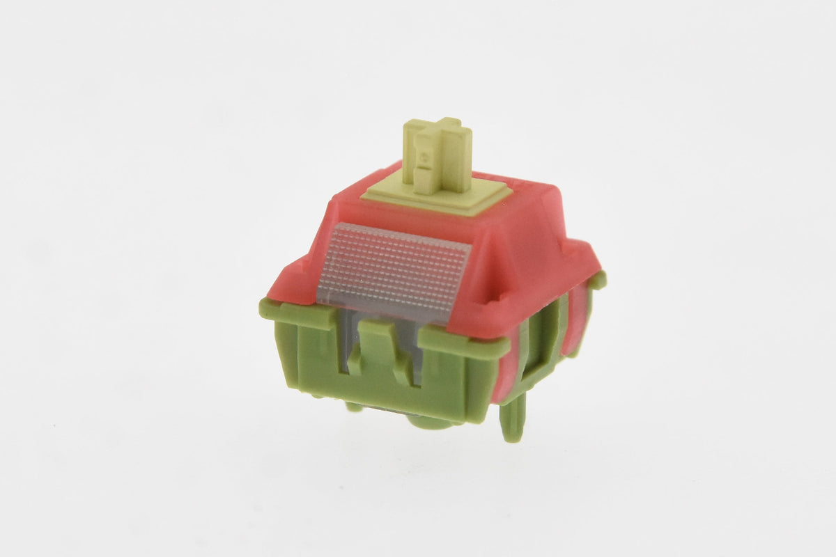Single Wingtree Watermelon tactile switch on white background