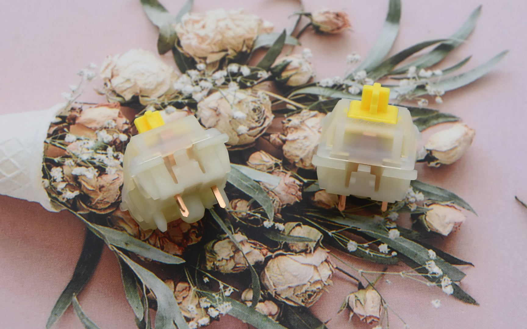 GATERON CAP MILKY YELLOW V2 SWITCH FACTORY LUBED (10PCS)